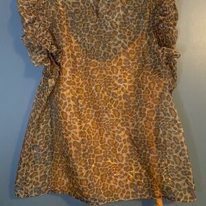 Entro Tan cami with cheetah print top